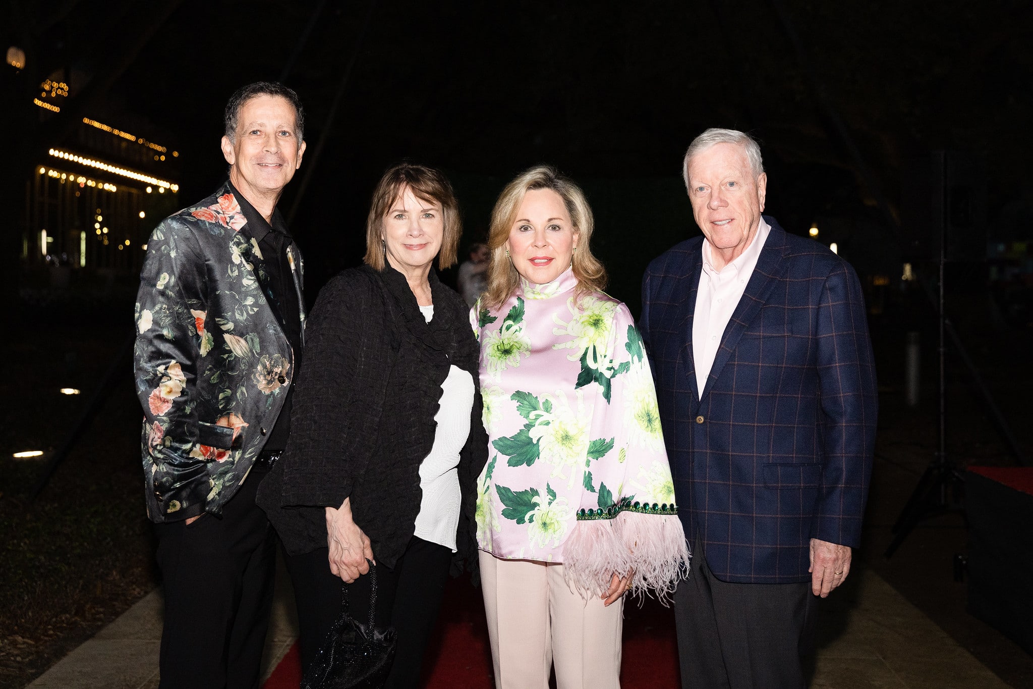 From L-R: Barry Mandel, Susanne Theis, Nancy Kinder, Rich Kinder  Gala on the Green® at Discovery Green in downtown Houston. February 23, 2023. Photo: Lawrence Elizabeth Knox