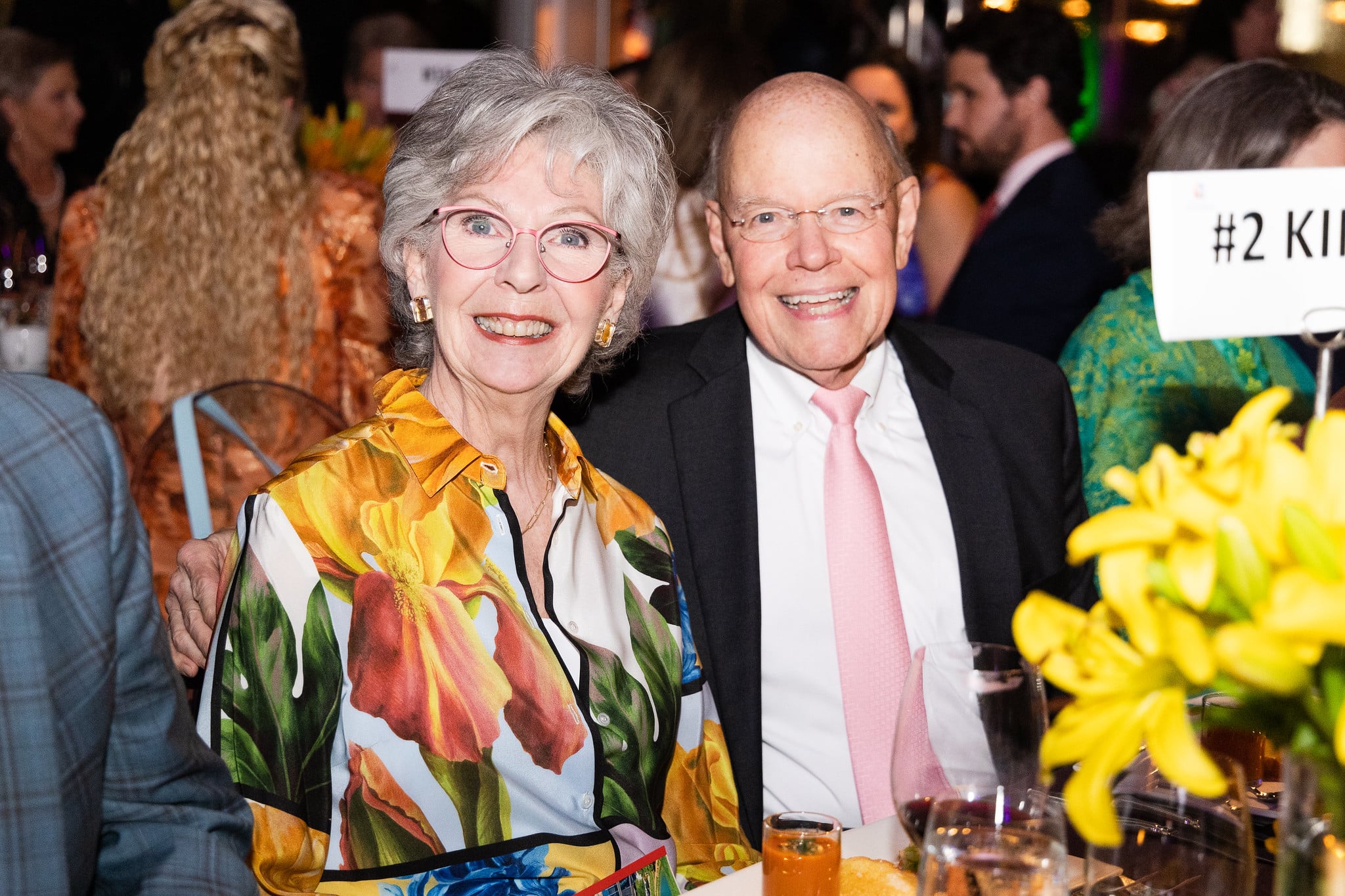 From L-R: Gayle Eury, Bob Eury Gala on the Green® at Discovery Green in downtown Houston. February 23, 2023. Photo: Lawrence Elizabeth Knox