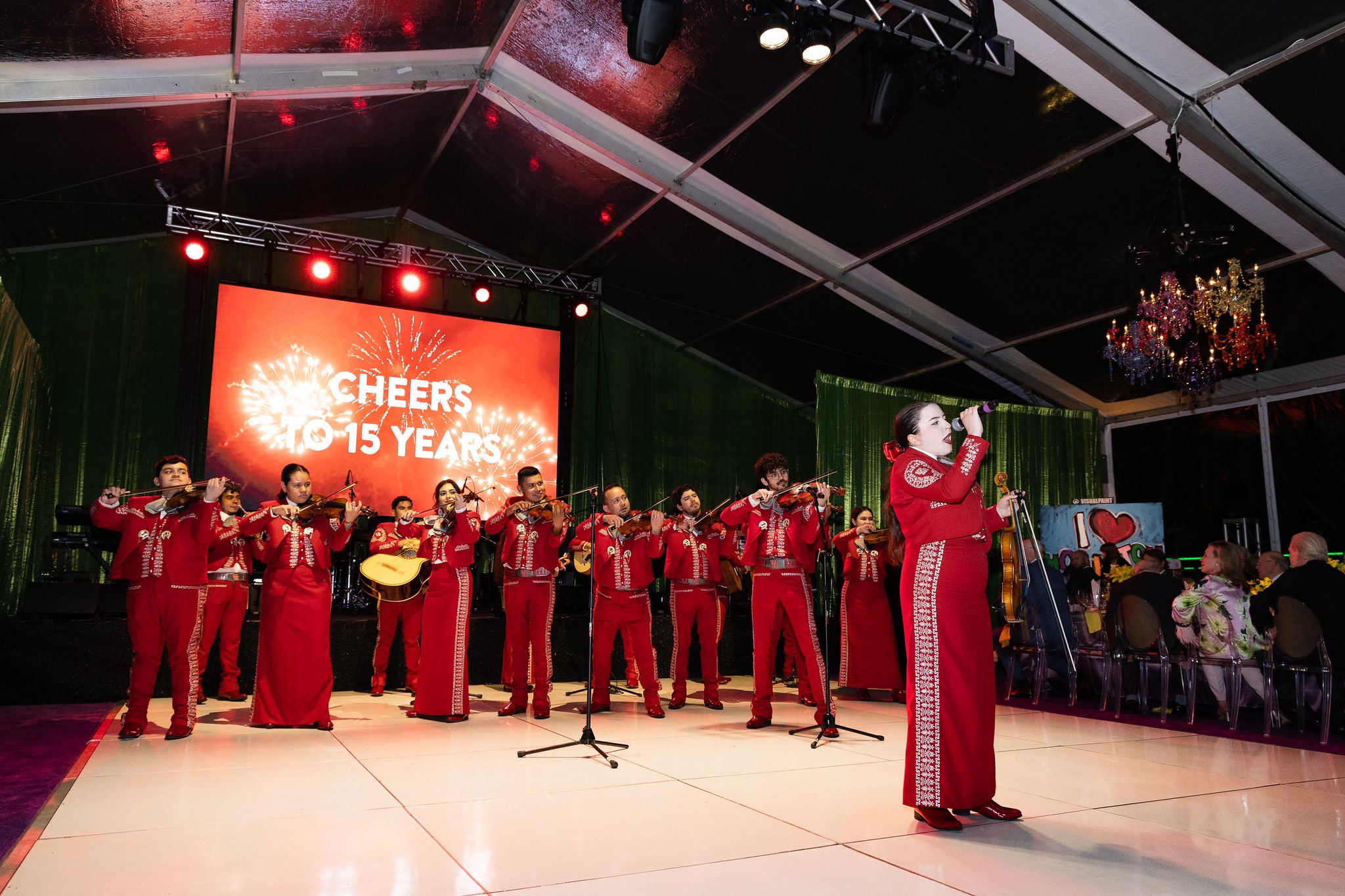 The UH Mariachi Pumas perform  Gala on the Green® at Discovery Green in downtown Houston. February 23, 2023. Photo: Lawrence Elizabeth Knox