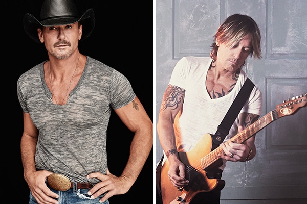 Tim McGraw and Keith Urban will co-headline the March Madness Music Festival