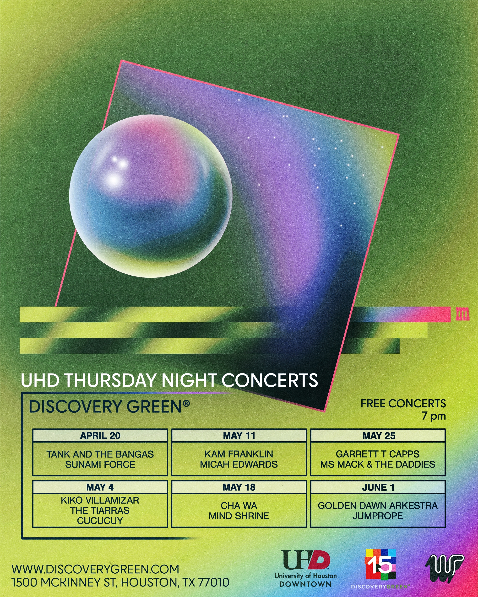 UHD Thursday Night Concerts lineup graphic