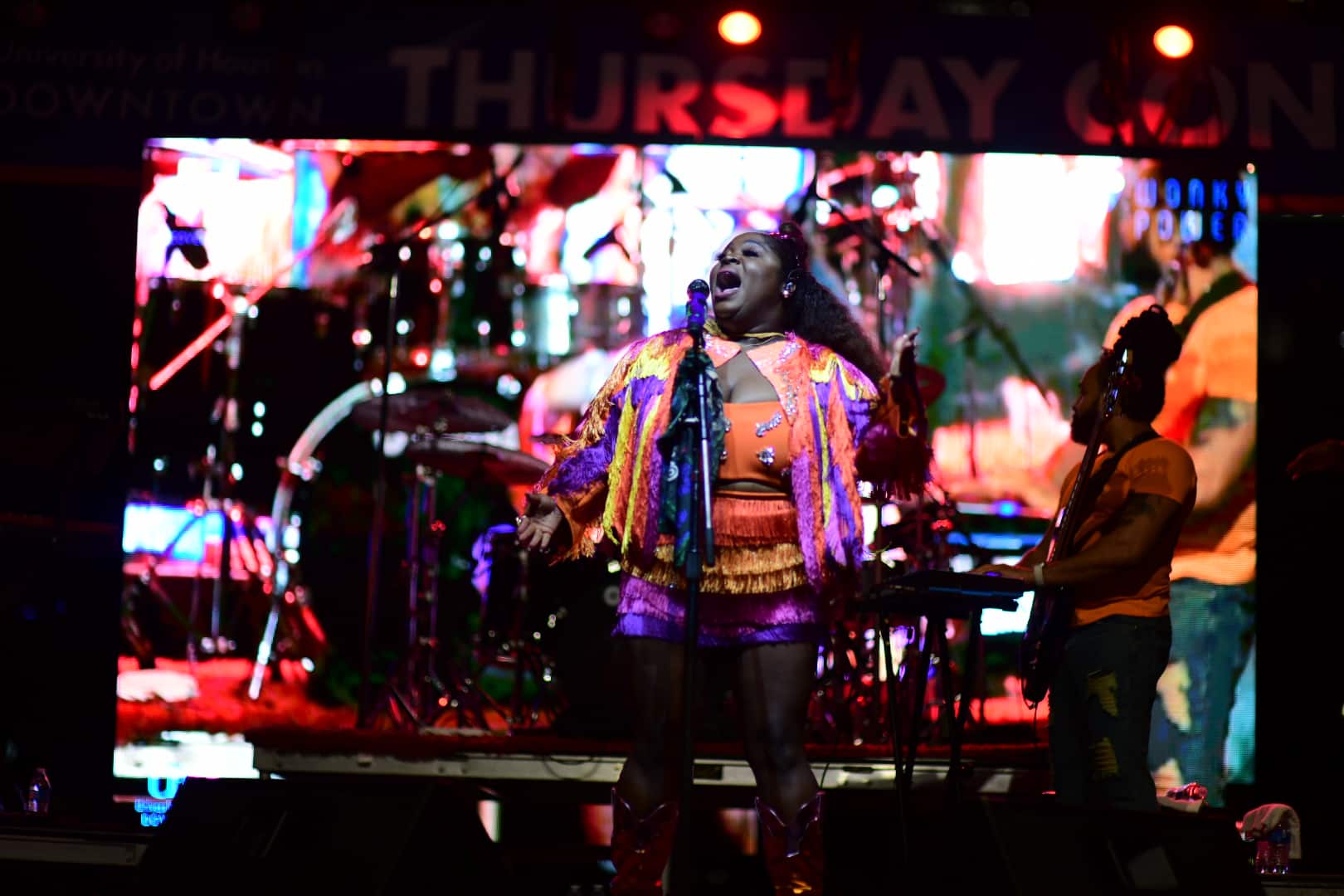 Tank and the Bangas performs at Discovery Green during the UHD Thursday Night Concerts. Photo by Jamaal Ellis.