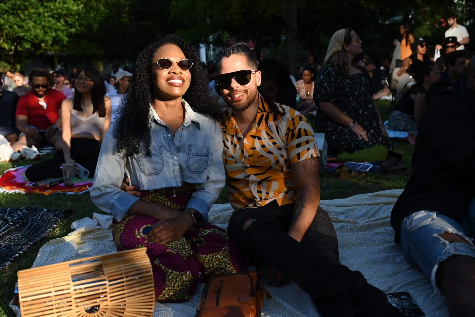 Houstonians are seen enjoying a Jazzy Sundays concert with Jason Moran at Discovery Green. Photo by Jamaal Ellis.
