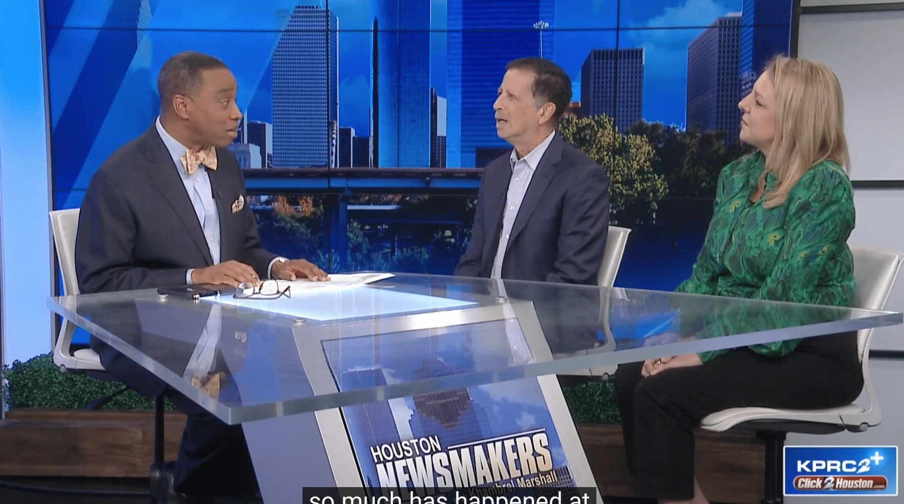 Khambrel Marshall of KPRC2 interviews Barry Mandel and Kathryn Lott