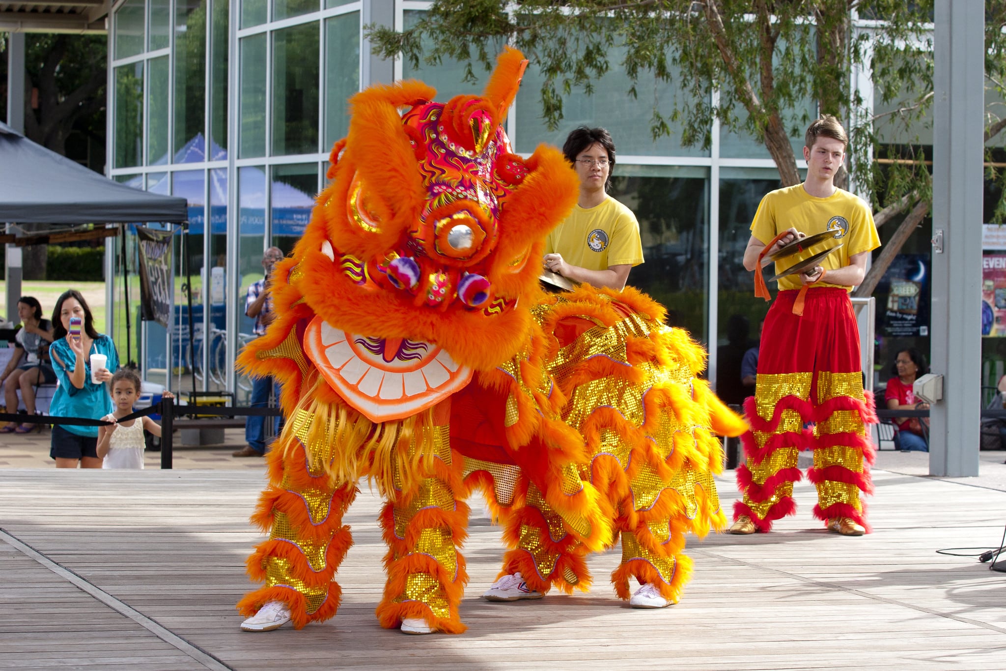 Dragon Dance at Discovery Green part of the Lunar New Year celebration