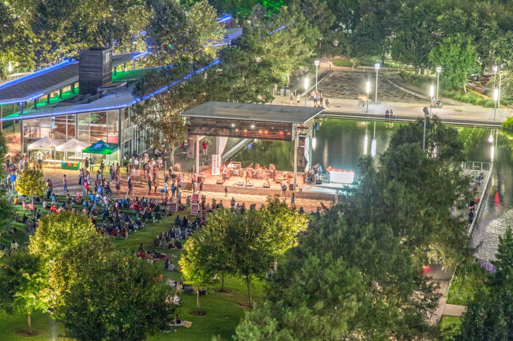 Anheuser-Busch stage at Discovery Green is Houston's best live venue according to the Houston Press