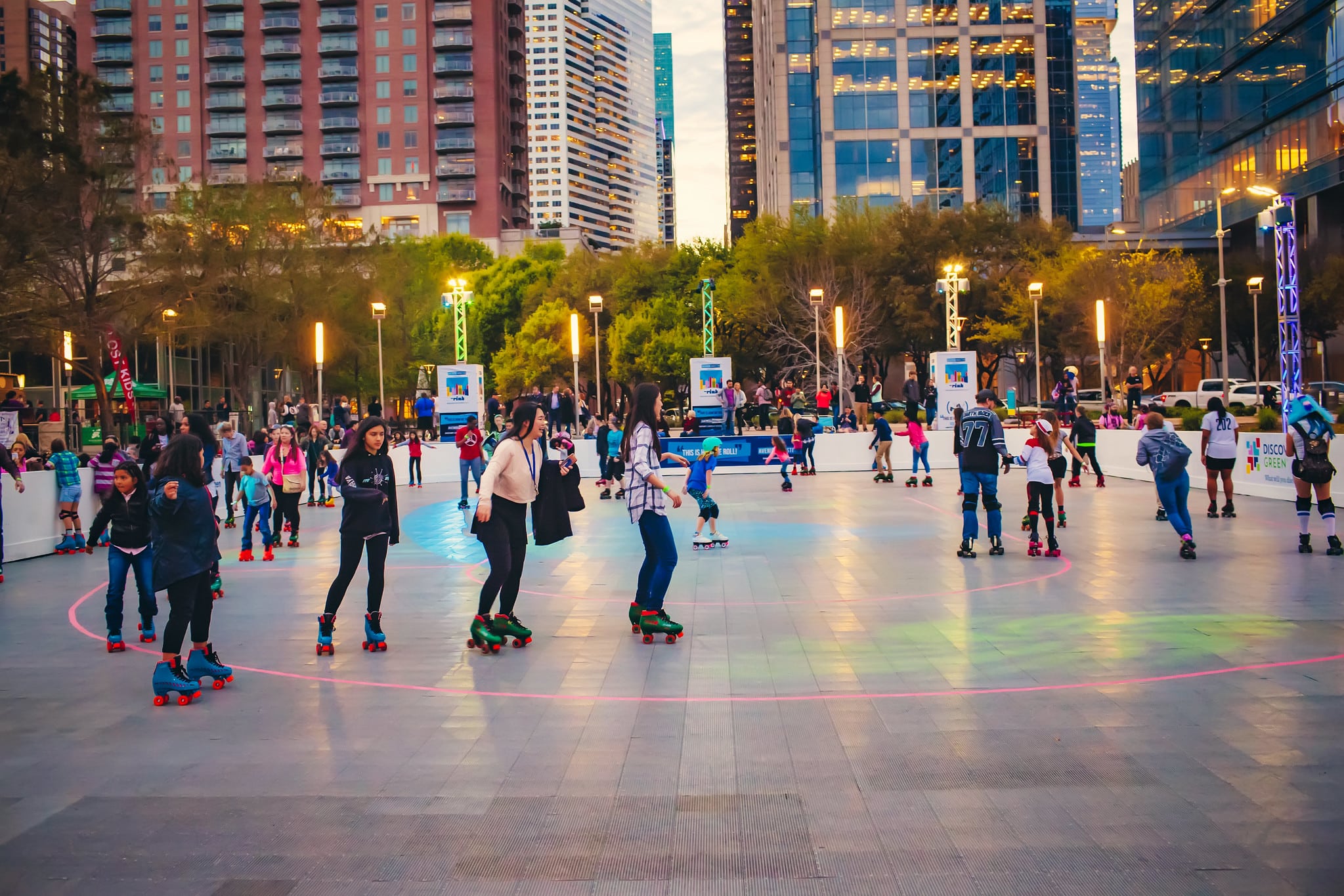 Skate Party Saturdays at The Rink: Rolling at Discovery Green