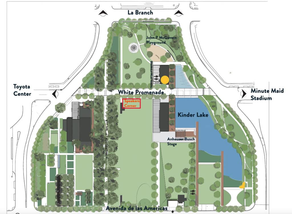 speakers corner map